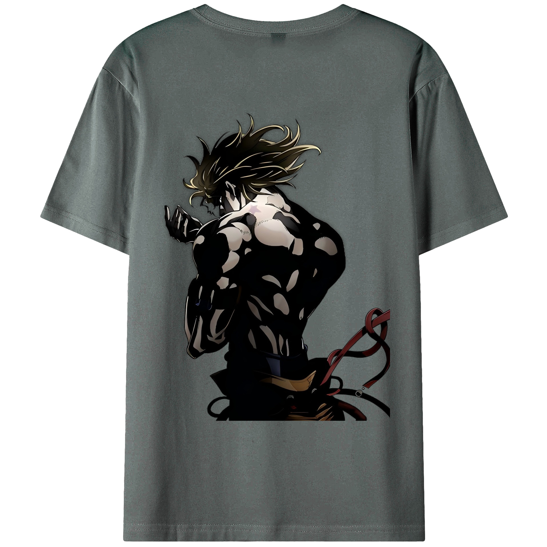（画像用） ジョジョの奇妙な冒険 ディオ?ブランドー JoJo's Bizarre Adventure Dio Brando 綿100％ メンズ半袖Tシャツ（バックプリント） 通気性